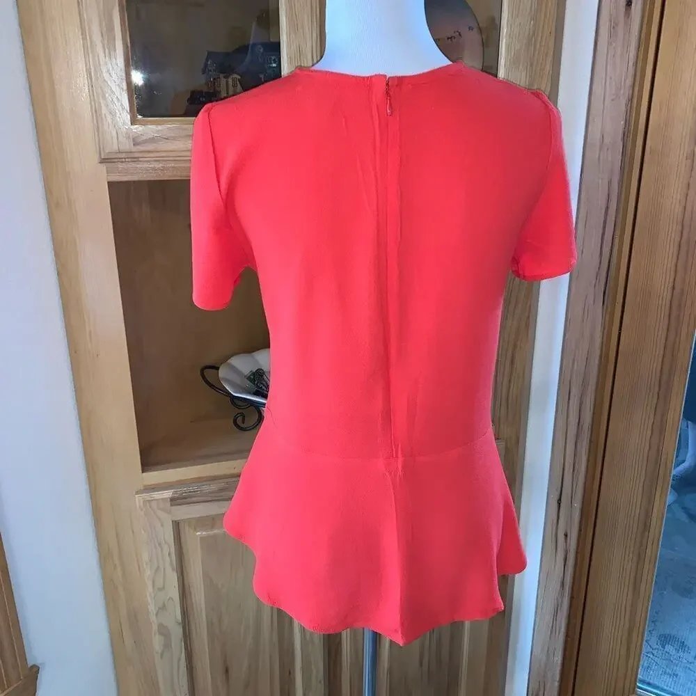 Michael Kors Short Sleeve Peplum Back Top Sz XS-FITS SIZE 6 Perfectly!